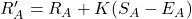  R'_A = R_A + K(S_A - E_A) 